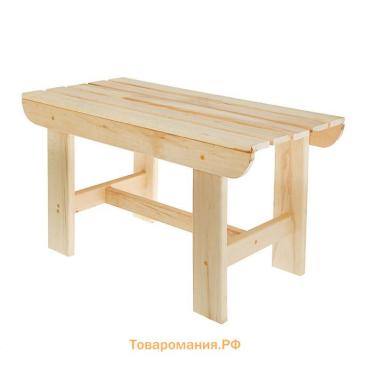 Лавка деревянная из наличника липы «Добропаровъ», 120х40х43.5 см, для бани, нагрузка до 160 кг