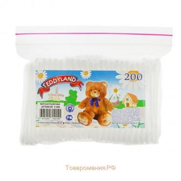 Ватные палочки Teddyland, 200 шт.