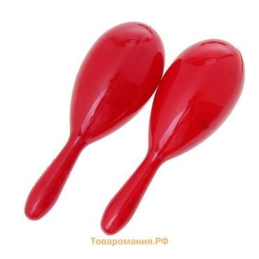 Маракас однотонный, набор 2 шт., красный