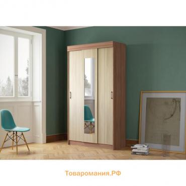 Шкаф-купе «Эко», 1200×565×2200 мм, цвет ясень шимо светлый/тёмный