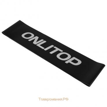 Фитнес-резинка ONLYTOP, 30,5х7,6х0,11 см, нагрузка 10 кг, цвет чёрный