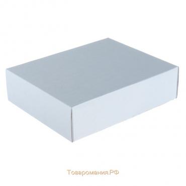 Коробка сборная без печати крышка-дно белая без окна 18 х 15 х 5 см