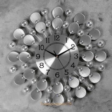 Часы настенные, серия: Ажур, "Кремпе", плавный ход,  d-48 см, циферблат 22 см