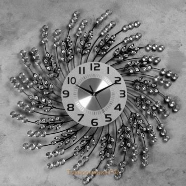 Часы настенные, серия: Ажур, "Майен", плавный ход, d-60 см, d-22 см, 1 АА
