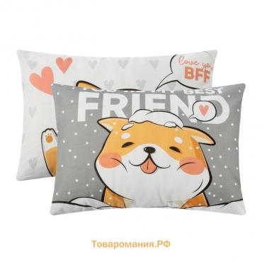 Новый год. Комплект наволочек  Best friend 50х70 см - 2 шт, 100% хлопок, бязь