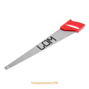 Ножовка по дереву ЛОМ, пластиковая рукоятка, 7-8 TPI, 450 мм