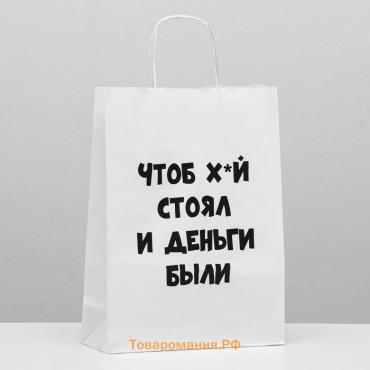 Пакет подарочный «Чтоб деньги были», 24×14×28см