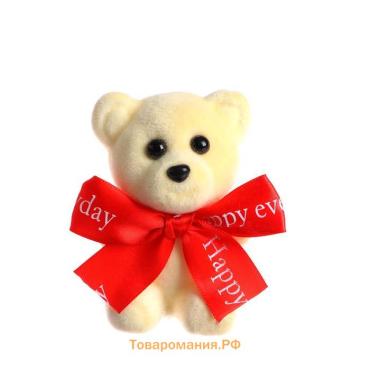 Игрушка из пенопласта «Мишка с бантом», 9.5 см