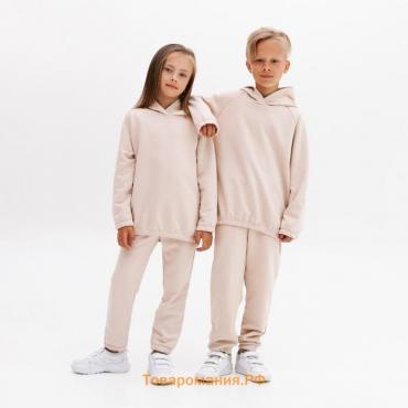 Костюм детский (худи, брюки) Casual Collection KIDS цвет бежевый, рост 104