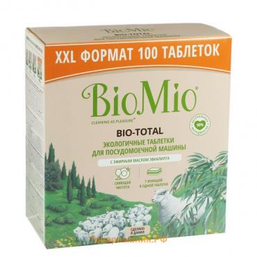 Таблетки для посудомоечных машин BioMio BIO-TOTAL с маслом эвкалипта 100 шт