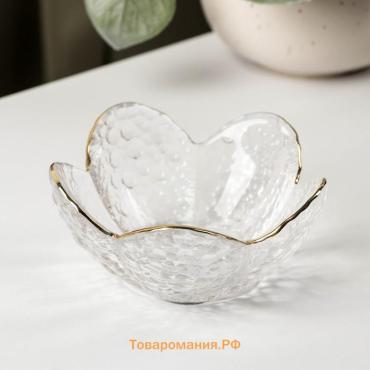 Миска «Цветок», 60 мл, 9×4 см, стекло, прозрачная