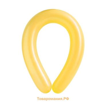 Воздушные шары для моделирования 125 см, d=7.5 см, 10 шт., перламутр, золотые