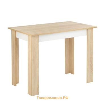 Стол обеденный Лайт Эко, 1000х600х750, Дуб сонома/Белый глянец