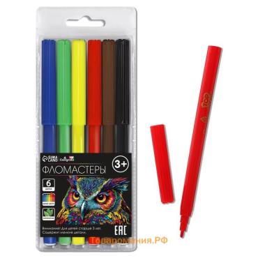 Фломастеры 6 цветов TOP Calligrata, в блистере